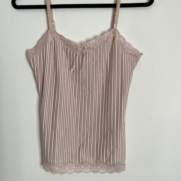 Jessica lace bow striped camisole - Picture 1 of 6
